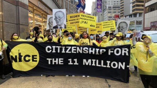 Members of New Immigrant Community Empowerment and the New York Immigration Coalition marching down Manhattan 768x506 1