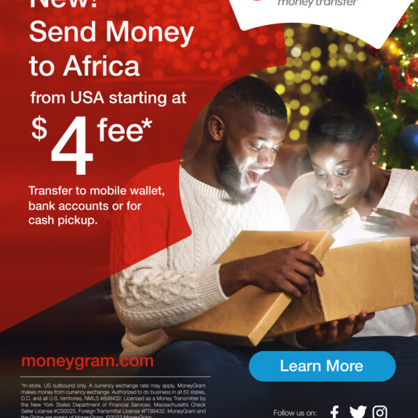 MONEY TO AFRICA? Send Money to Africa Starting at Just a $4 Fee Using Moneygram
