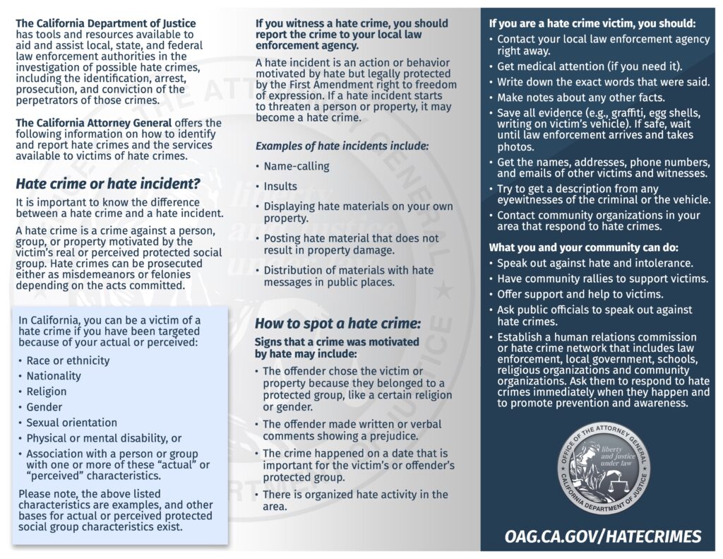 Hate Crimes: Information For Victims And Where To Find Help - The ...